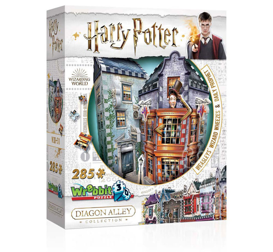 Wrebbit Harry Potter Diagon Alley Collection: Weasley’s Wizard Wheezes and Daily Prophet™ Puzzle 285pcs