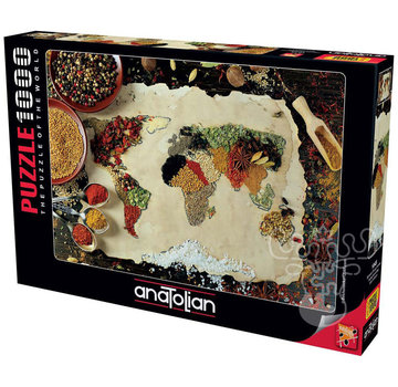 Anatolian Anatolian Herbal World Map Puzzle 1000pcs RETIRED