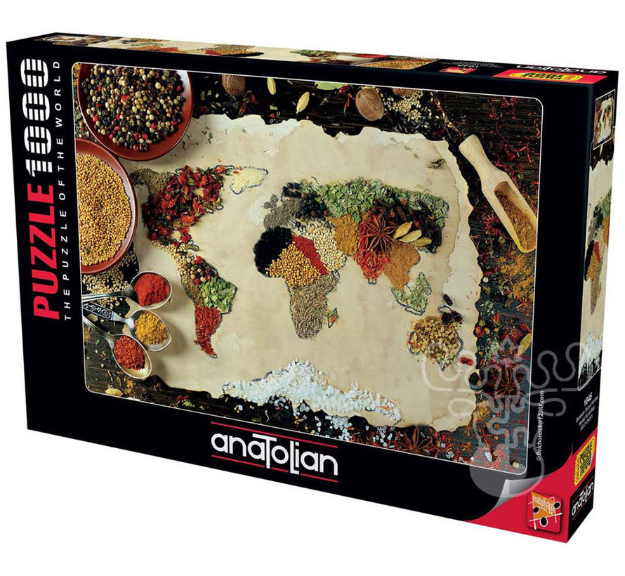 Anatolian Herbal World Map Puzzle 1000pcs
