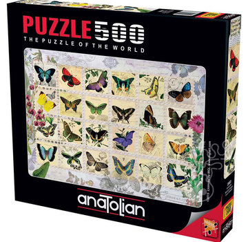 Anatolian Anatolian Butterfly Stamps Puzzle 500pcs