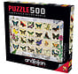 Anatolian Butterfly Stamps Puzzle 500pcs