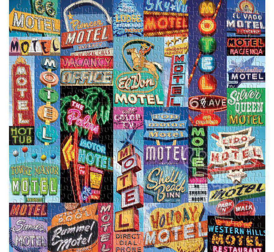 Galison Vintage Motel Signs Puzzle 500pcs