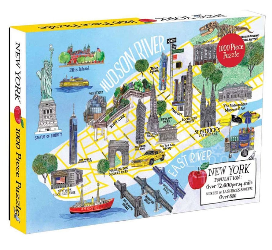 Galison New York City Map Puzzle 1000pcs