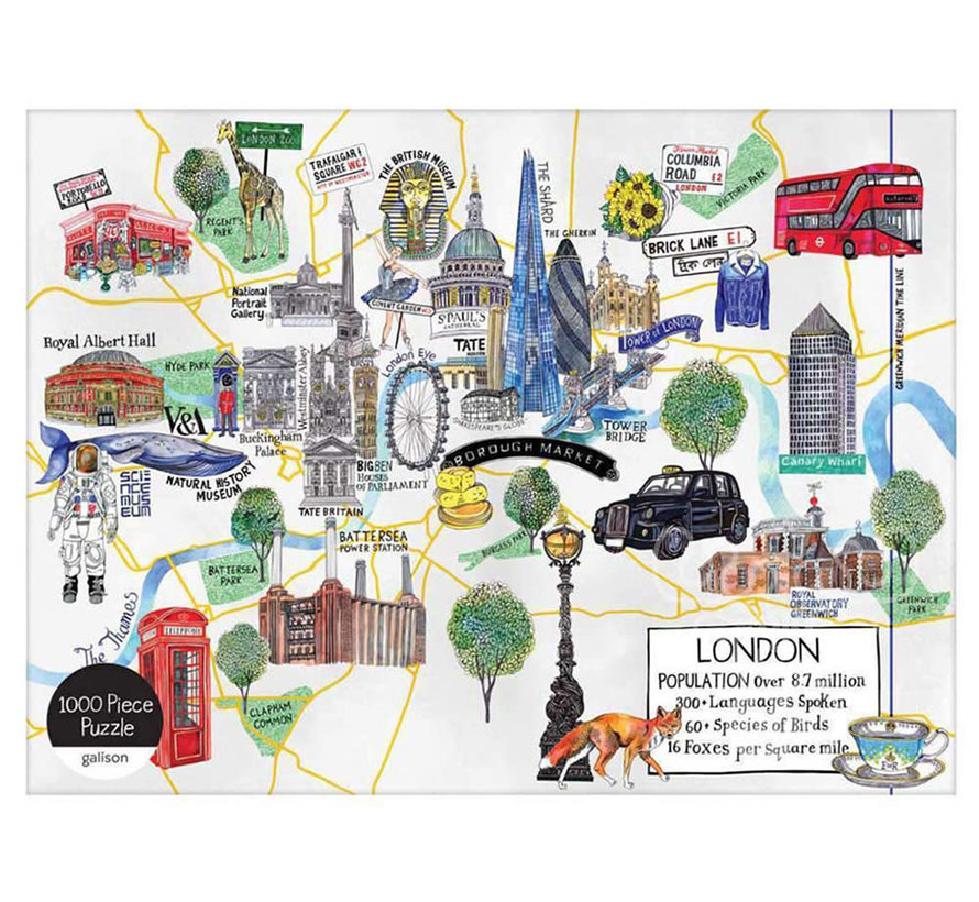 Galison London Map Puzzle 1000pcs