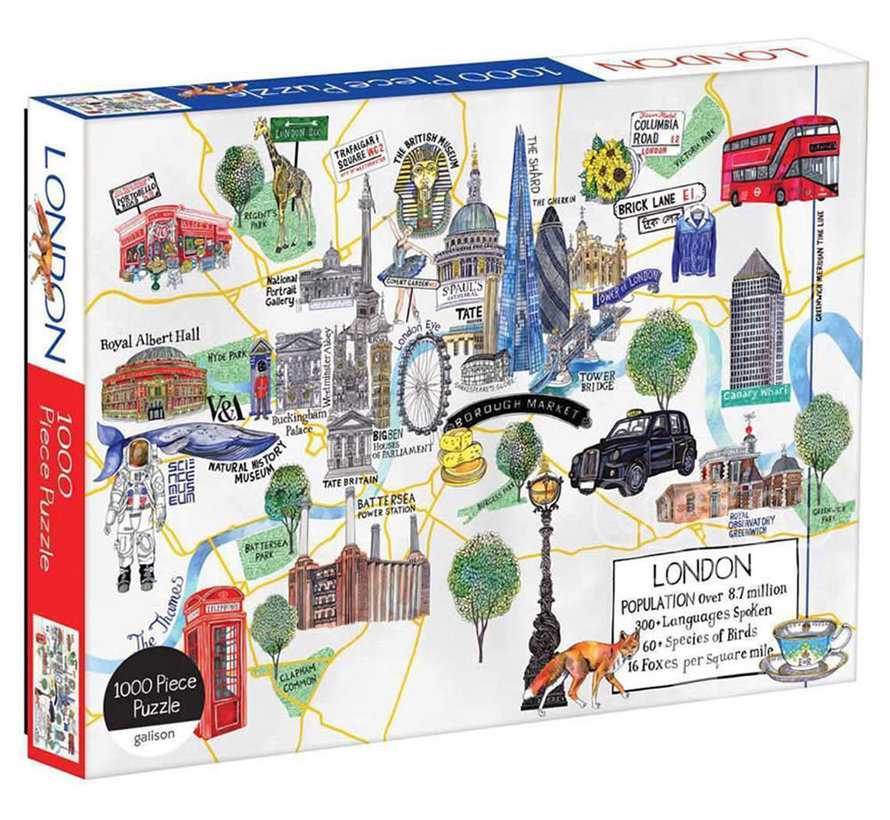 Galison London Map Puzzle 1000pcs