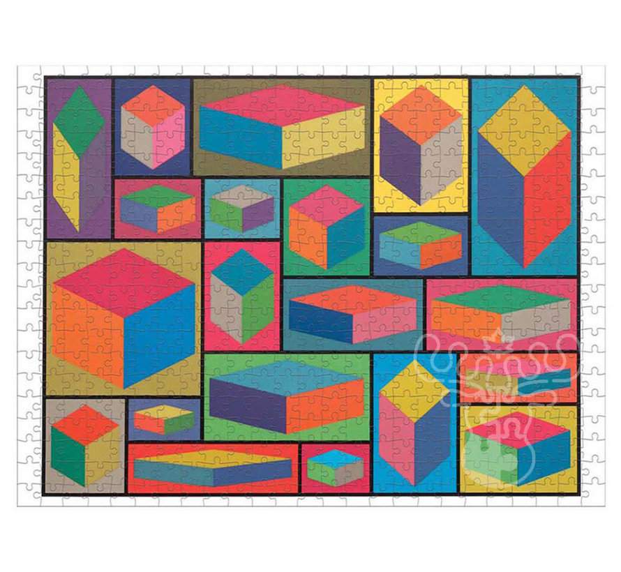 Galison MoMA Sol LeWitt Double Sided Puzzle 500pcs