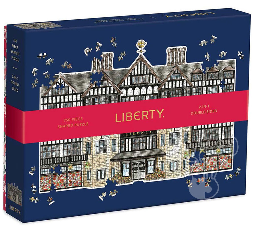 Galison Liberty London Tudor Building Double Sided Shaped Puzzle 750pcs