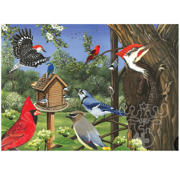 Cobble Hill Puzzles Cobble Hill Around the Birdfeeder Tray Puzzle 35pcs