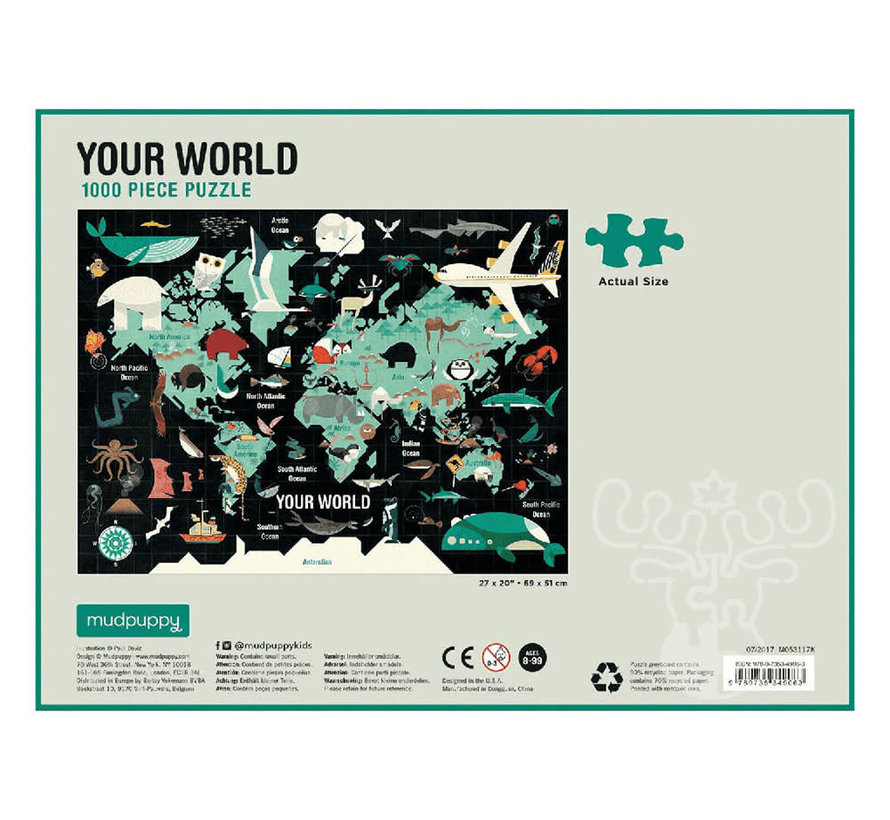 Mudpuppy Your World Puzzle 1000pcs