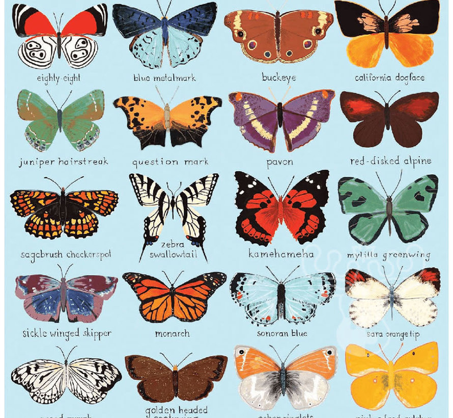 Mudpuppy Butterflies of North America Puzzle 500pcs