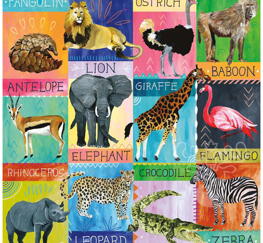 Mudpuppy Painted Safari Puzzle 500pcs
