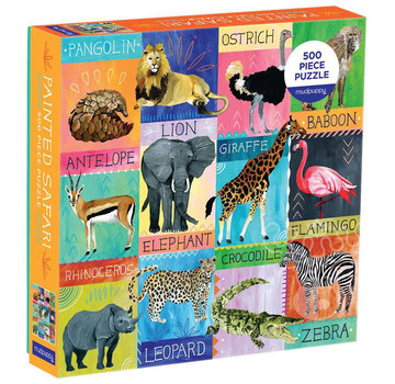 Mudpuppy Mudpuppy Painted Safari Puzzle 500pcs
