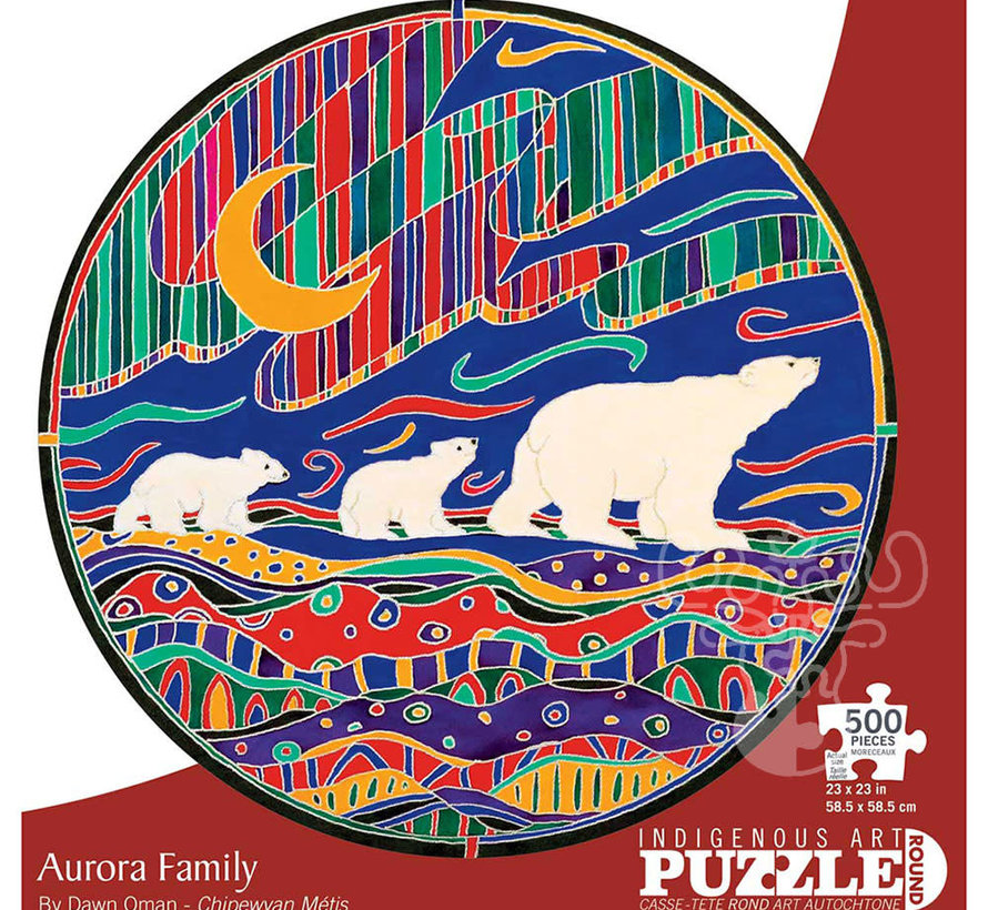 Indigenous Collection: Aurora Family Round Puzzle 500pcs