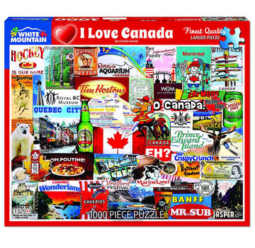 White Mountain White Mountain I Love Canada Puzzle 1000pcs