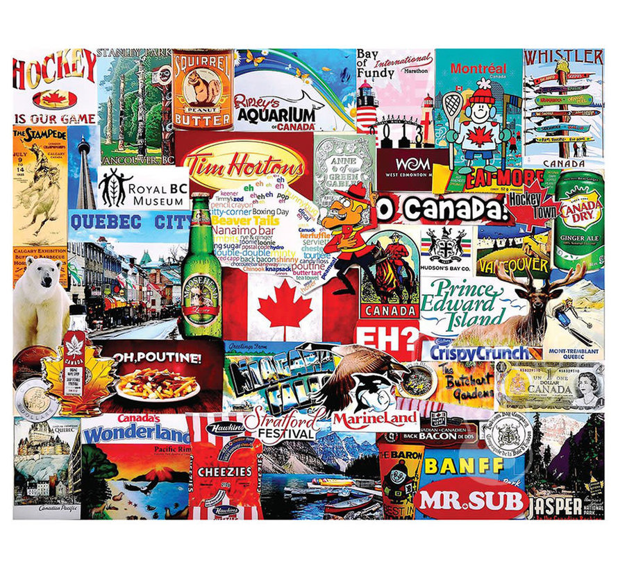 White Mountain I Love Canada Puzzle 1000pcs