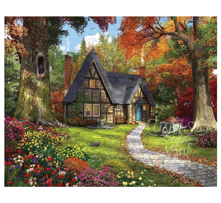 White Mountain Autumn Cottage Puzzle 1000pcs