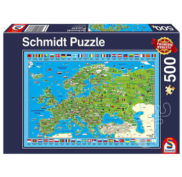 Schmidt Schmidt Discover Europe Puzzle 500pcs