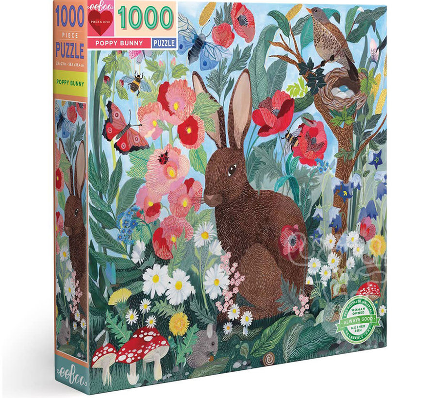 eeBoo Poppy Bunny Puzzle 1000pcs