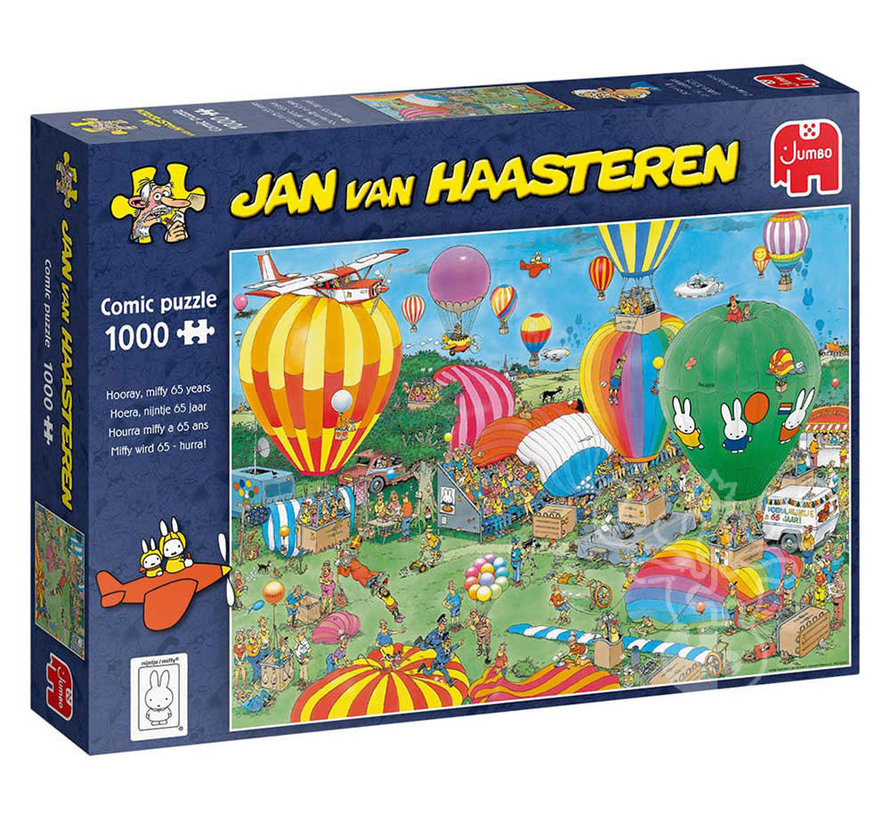 Jumbo Jan van Haasteren - Hooray, Miffy 65 Years Puzzle 1000pcs