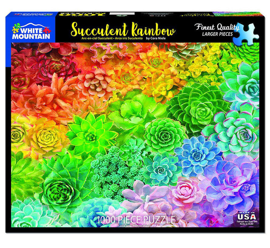 White Mountain Succulent Rainbow Puzzle 1000pcs
