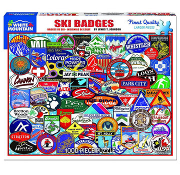 White Mountain White Mountain Ski Badges Puzzle 1000pcs