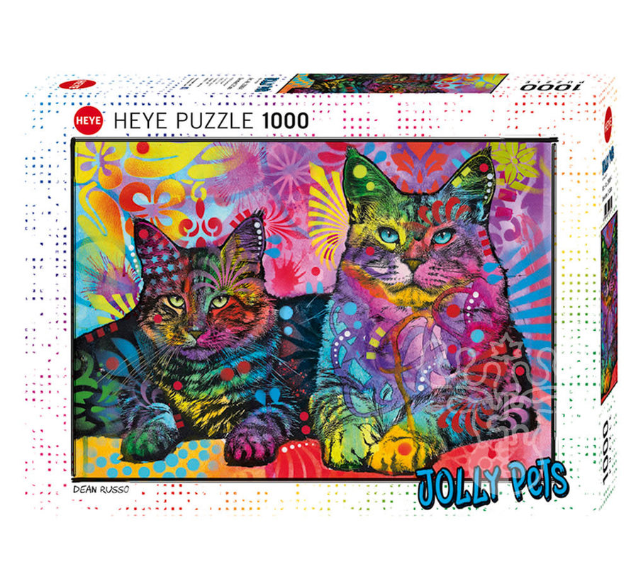 Heye Jolly Pets: Devoted 2 Cats Puzzle 1000pcs