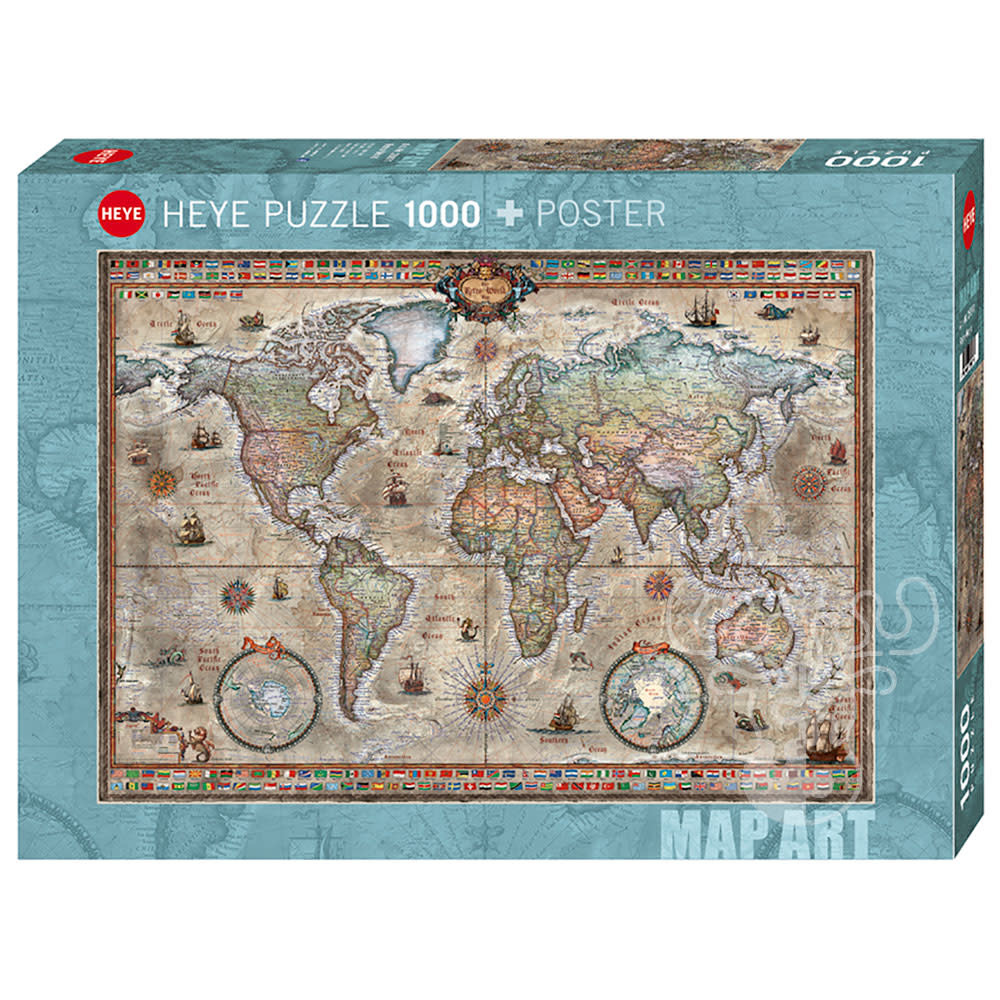 ジグソーパズル HEYE PAZZLE(2000piece) Map Art 29845 Vintage World