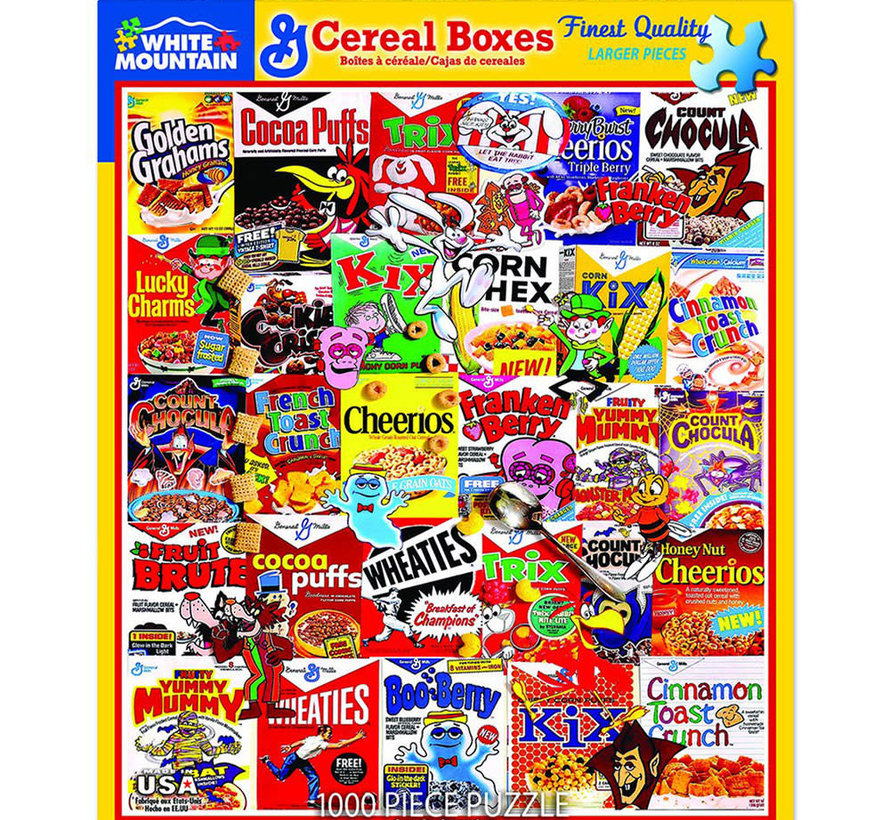 White Mountain Cereal Boxes Puzzle 1000pcs