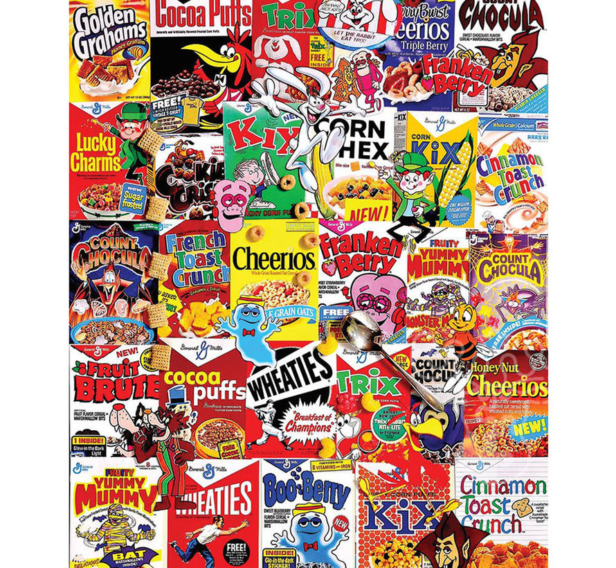 White Mountain Cereal Boxes Puzzle 1000pcs