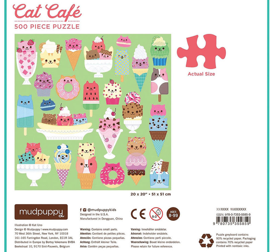 Mudpuppy Cat Cafe Puzzle 500pcs