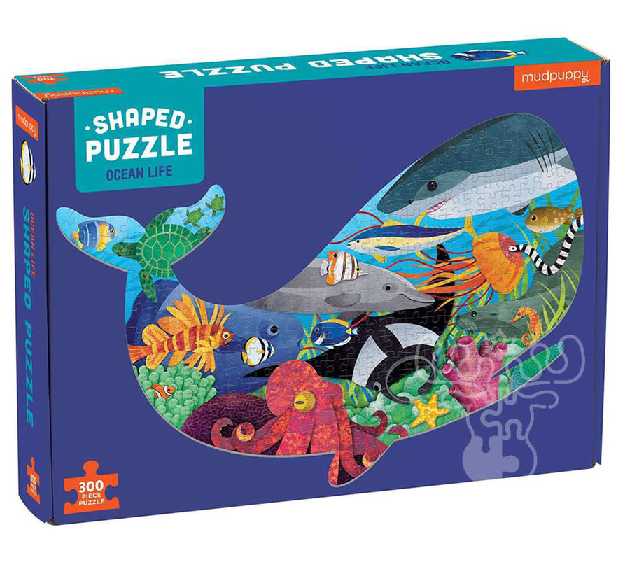 Mudpuppy Ocean Life Shaped Puzzle 300pcs