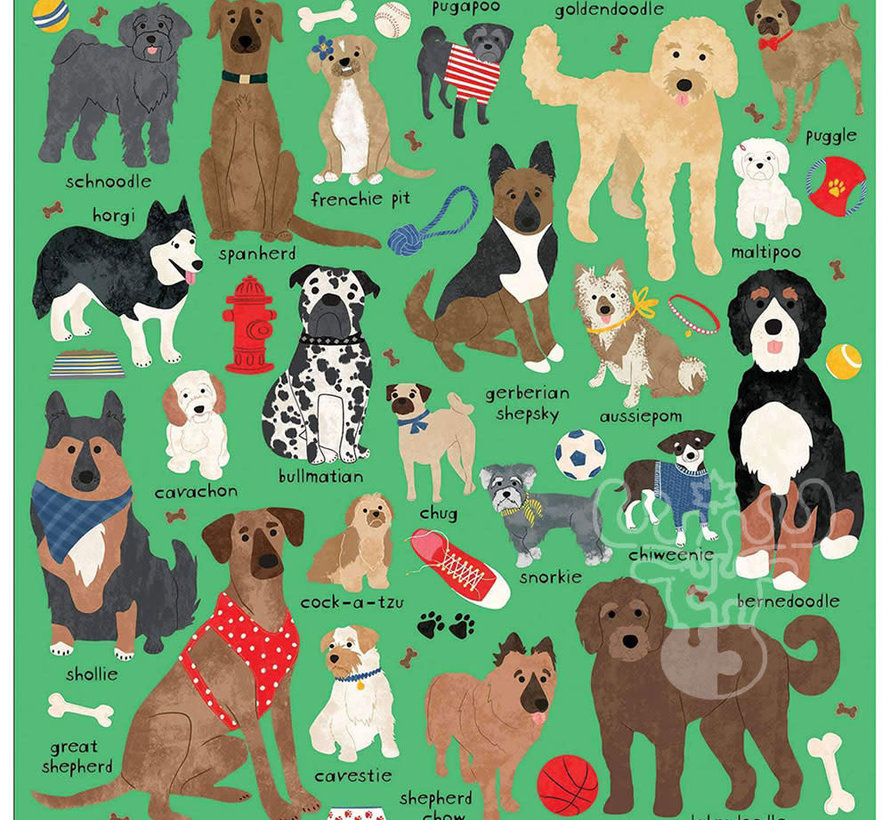 Mudpuppy Doodle Dogs and Other Mixed Breeds Puzzle 500pcs