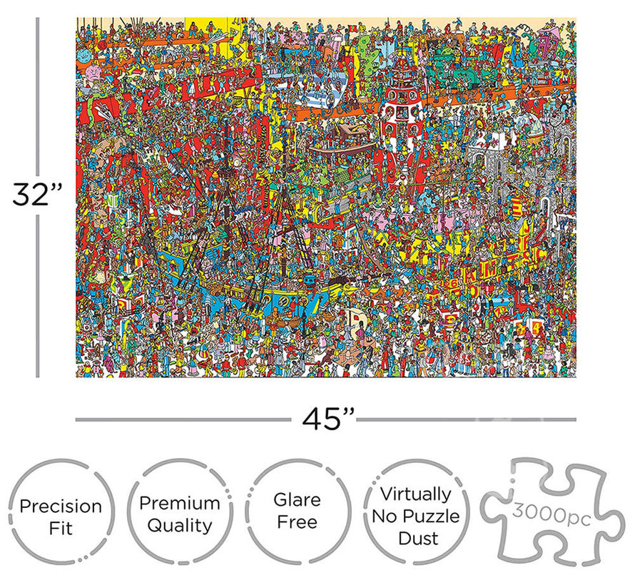 Aquarius Where's Waldo - Toys Puzzle 3000pcs
