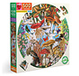 FINAL SALE eeBoo Mushrooms and Butterflies Round Puzzle 500pcs