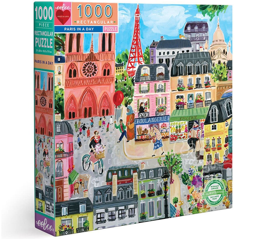 eeBoo Paris in a Day Puzzle 1000pcs