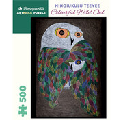 Pomegranate Pomegranate Teevee, Ningeokuluk: Colourful Wild Owl  Puzzle 500pcs