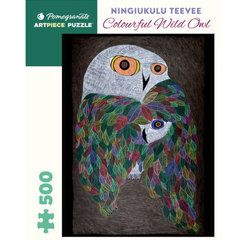 Pomegranate Pomegranate Teevee, Ningeokuluk: Colourful Wild Owl  Puzzle 500pcs