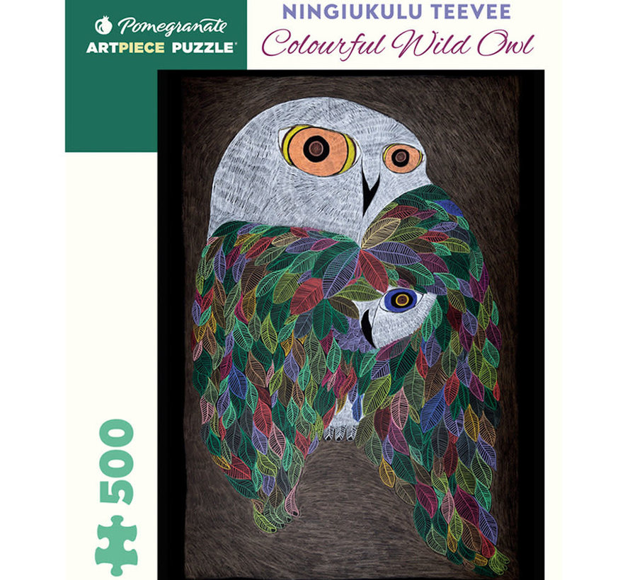 Pomegranate Teevee, Ningeokuluk: Colourful Wild Owl  Puzzle 500pcs