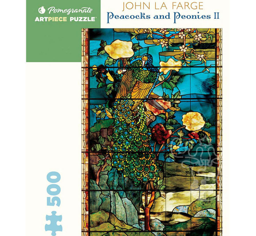 Pomegranate La Farge, John: Peacocks and Peonies II Puzzle 500pcs