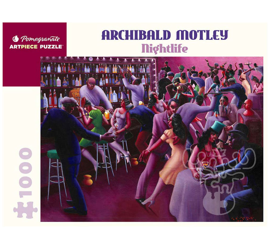 Pomegranate Motley, Archibald: Nightlife Puzzle 1000pcs