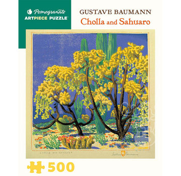 Pomegranate Pomegranate Baumann, Gustave: Cholla and Sahuaro  Puzzle 500pcs