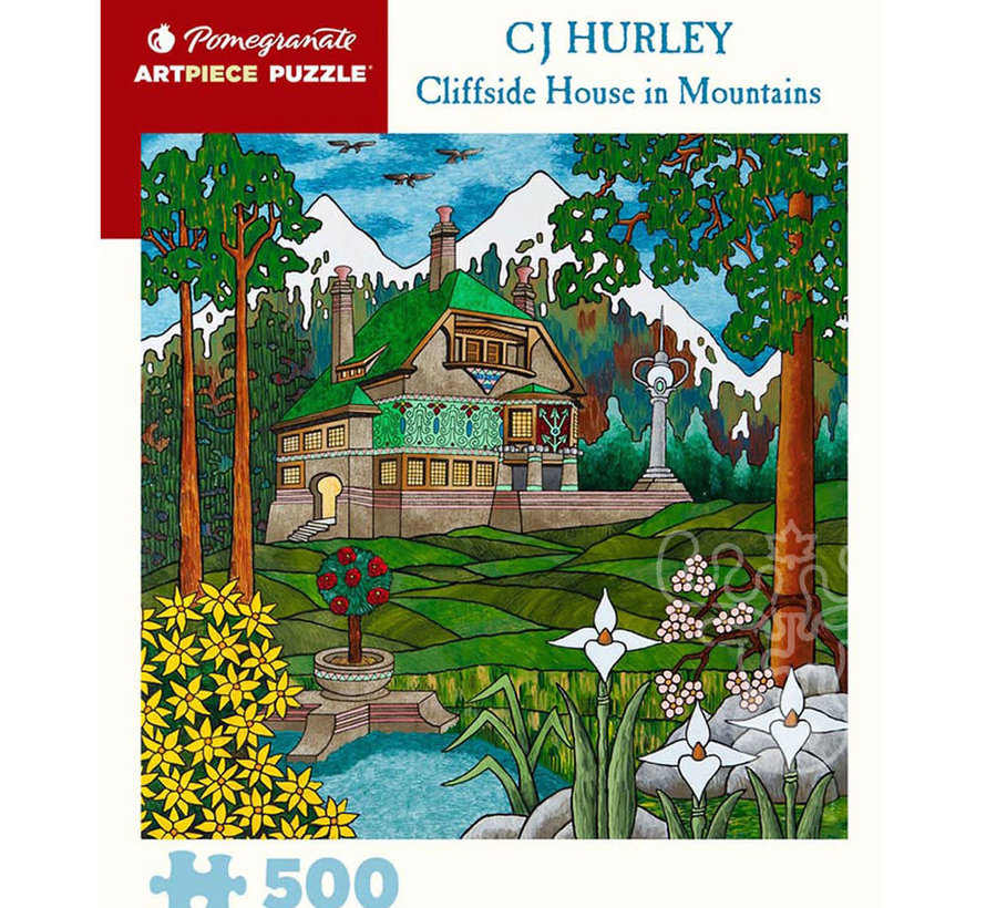 Pomegranate Hurley, CJ: Cliffside House in Mountains Puzzle 500pcs