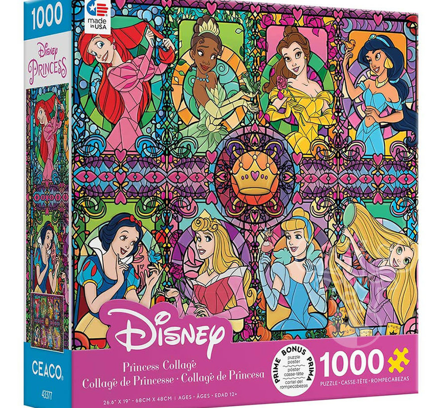 Ceaco Disney Fine Art Princess Collage Puzzle 1000pcs