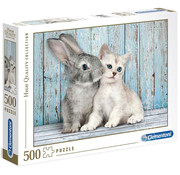 Clementoni FINAL SALE Clementoni Cat & Bunny Puzzle 500pcs - ORIGINAL BOX SIZE