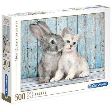 Clementoni FINAL SALE Clementoni Cat & Bunny Puzzle 500pcs - ORIGINAL BOX SIZE