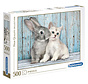 FINAL SALE Clementoni Cat & Bunny Puzzle 500pcs - ORIGINAL BOX SIZE