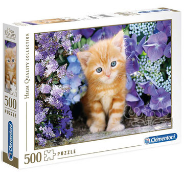 Clementoni Clementoni Gattino Rosso Ginger Cat in Flowers Puzzle 500pcs