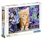 Clementoni Gattino Rosso Ginger Cat in Flowers Puzzle 500pcs