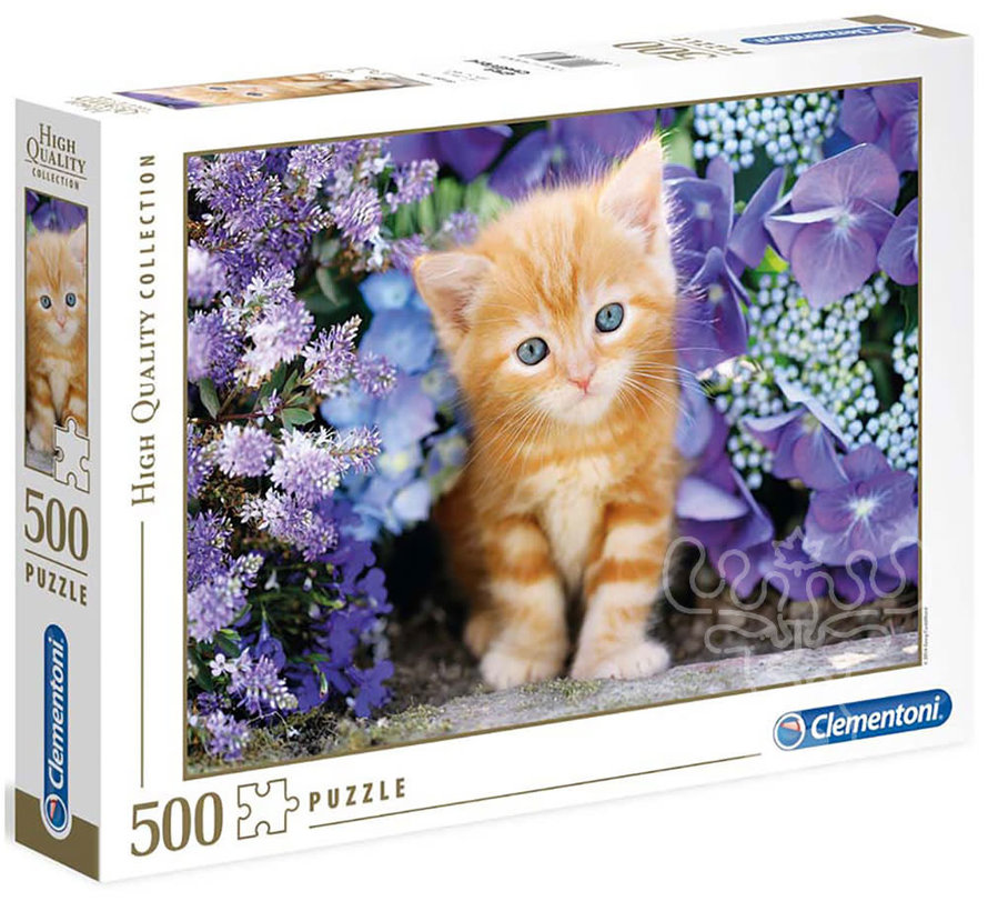 Clementoni Gattino Rosso Ginger Cat in Flowers Puzzle 500pcs