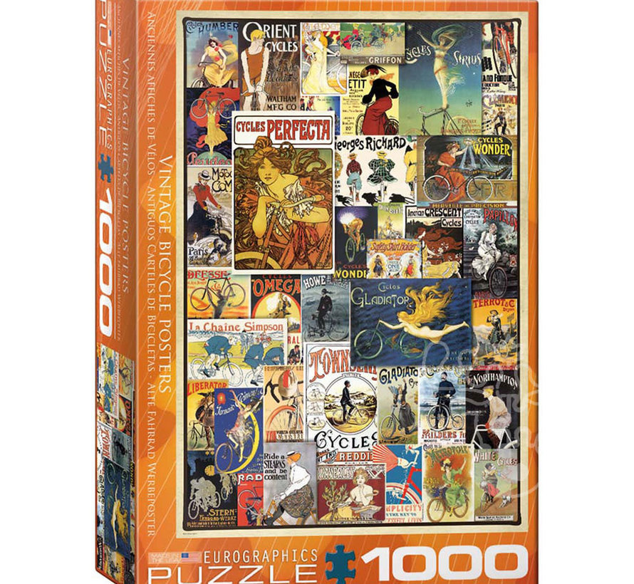Eurographics Vintage: Vintage Bicycle Posters Puzzle 1000pcs